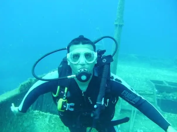 David en plongée sous-marine